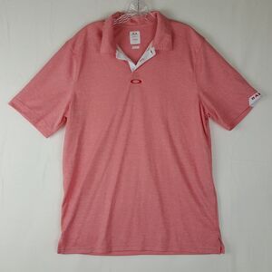 Oakley Polo Shirt Men's XLarge Orange Golf Regular Performance Short Sleeve